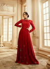Red Colour Latest Fancy Designer Heavy Festive Wear Pure Rayon Cotton Embroidery With Hand Work Gown Collection 1003